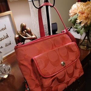 Elegant Pink Coach Handbag